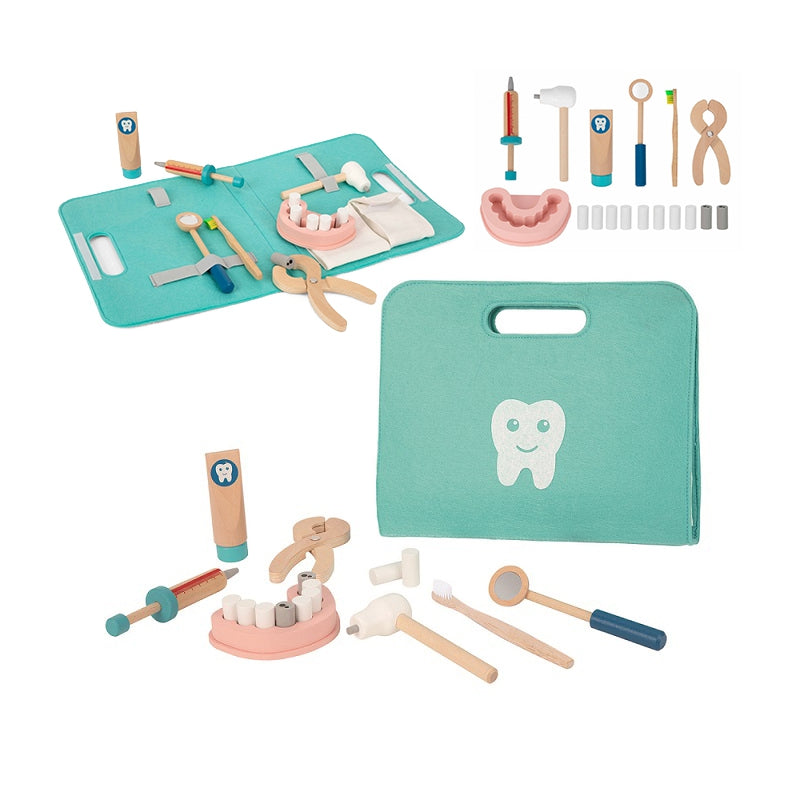 TOOKY TOY Tandarts Speelset – Dokterskoffertje voor Kinderen – 19-delig – FSC-gecertificeerd