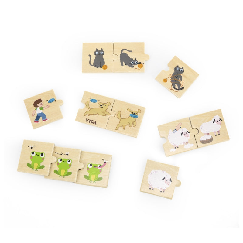 VIGA Houten Dieren Memorie spel