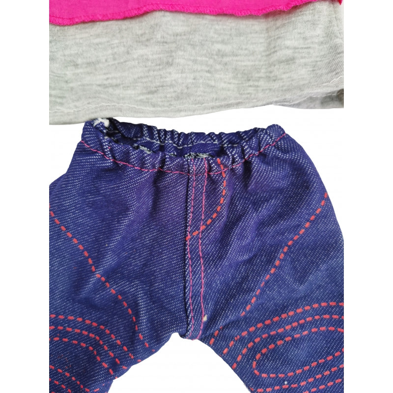 WOOPIE Fashion BabyPop met Kleding, LOVE Bril & Schoenen 43-46 cm