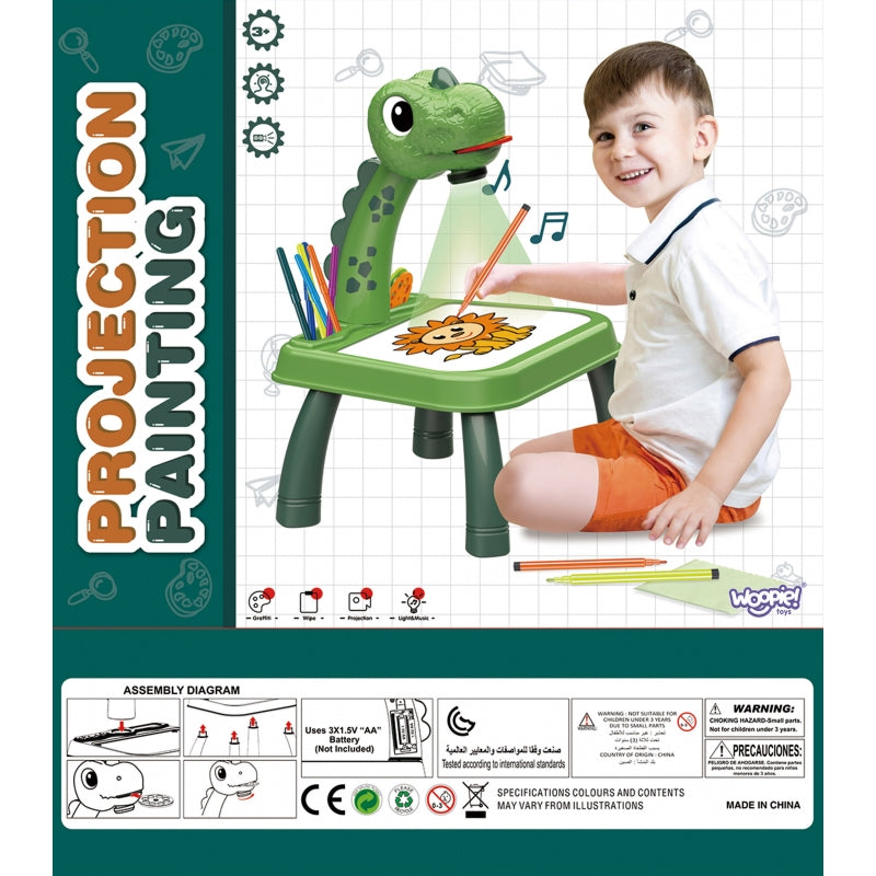 WOOPIE Drawing Board Dinosaur Projector + Markers
