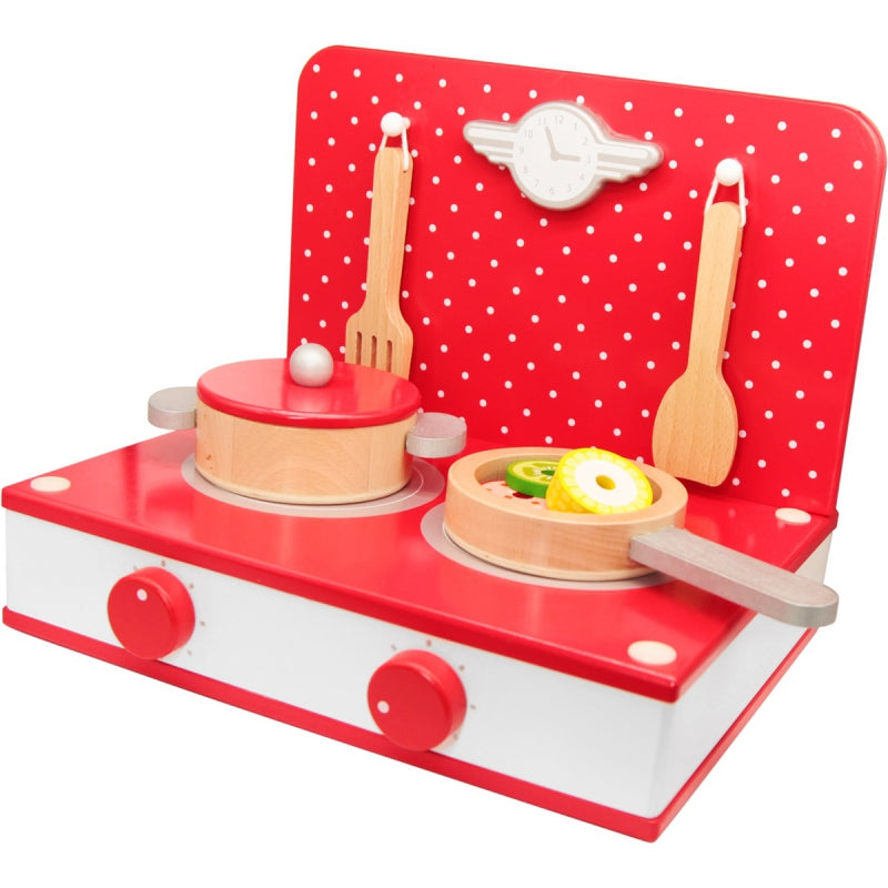 CLASSIC WORLD Houten Keuken 2in1 Grill + Kinderfornuis - 22 stuks
