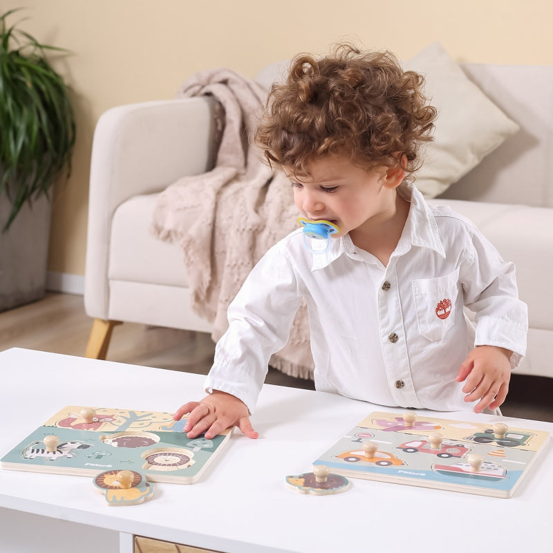 VIGA Houten Dieren Puzzel met Pinnen