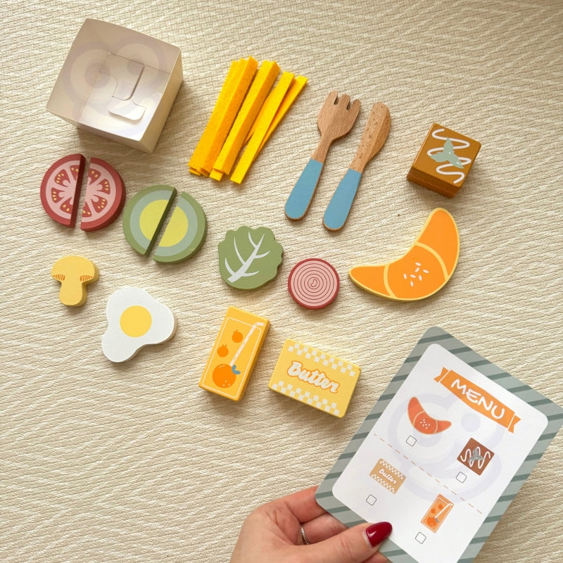 WOOPIE Ontbijt set en Restaurant met dienblad en accessoires