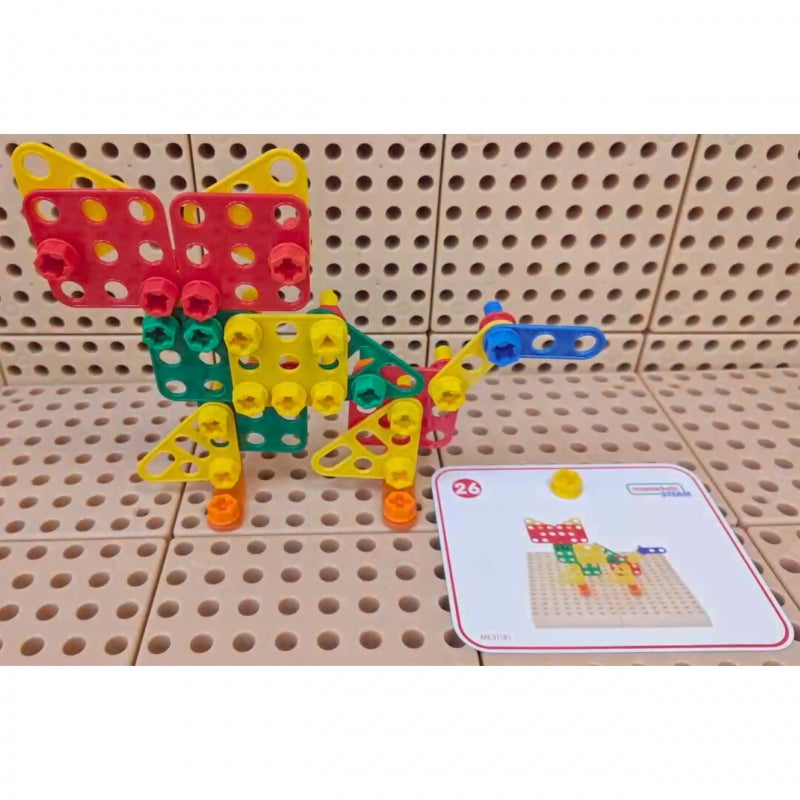 MASTERKIDZ Geometrische blokken voor STEM-wandpanelen - 260 stuks.