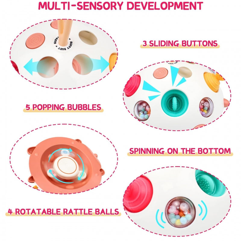 WOOPIE BABY Sensorisch Egel Pop-it Speelgoed voor Baby's