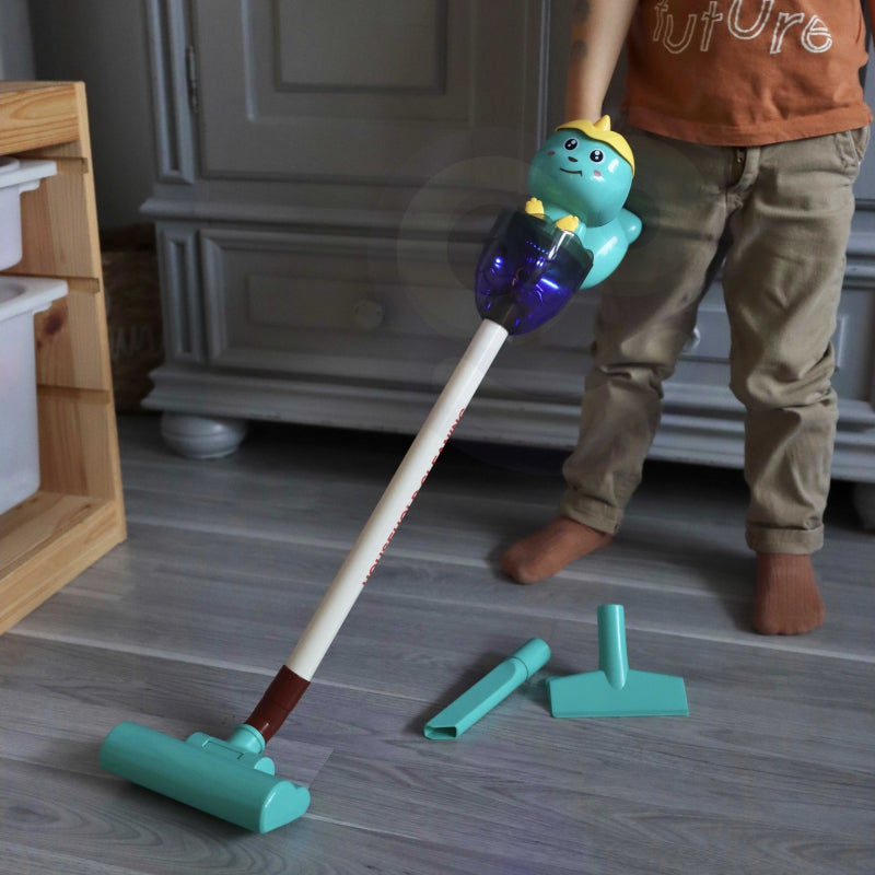 WOOPIE Interactieve speelgoed Stofzuiger - Thema Dino - Inclusief Zuigfunctie, Licht en Geluid