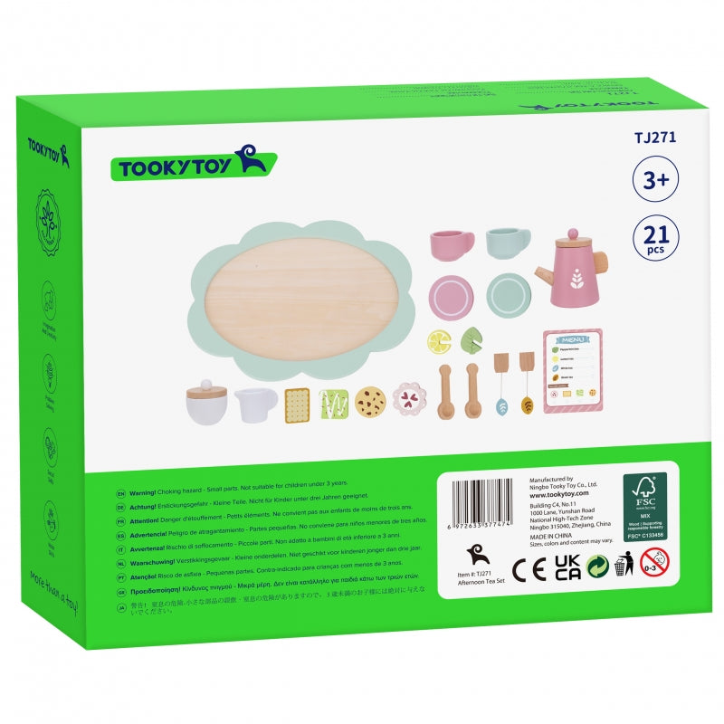 TOOKY TOY Houten Speelgoed Theeset