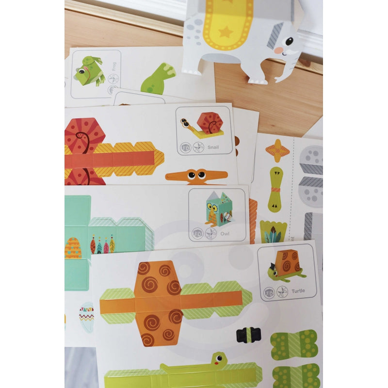 WOOPIE ART&FUN Origami set - Knutsel 3D dieren - 10 Dieren