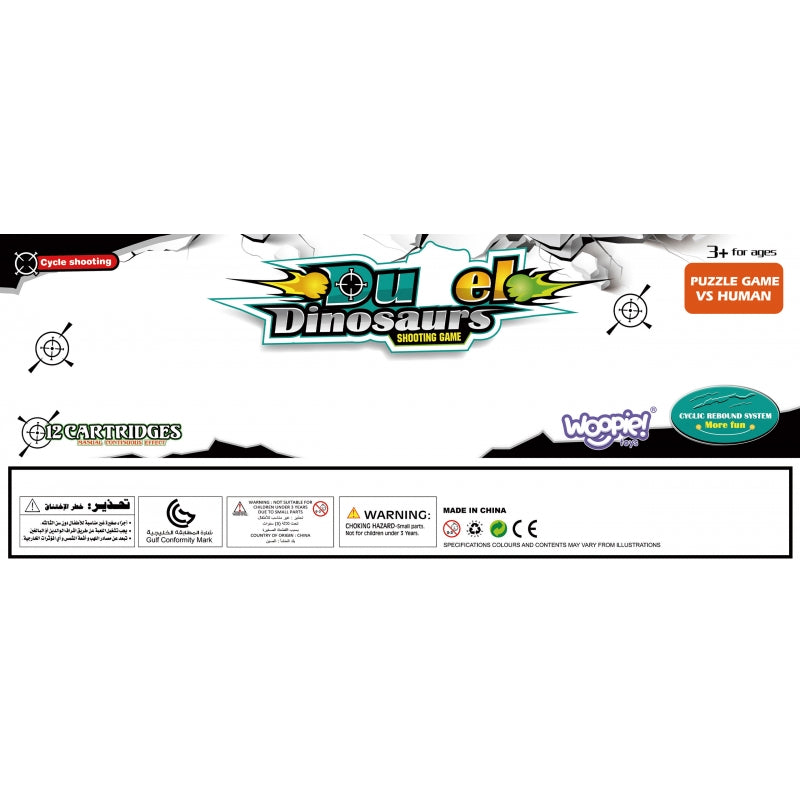 WOOPIE Dinosaurus Gevecht bordspel - Behendigheidsspel - Schietspel