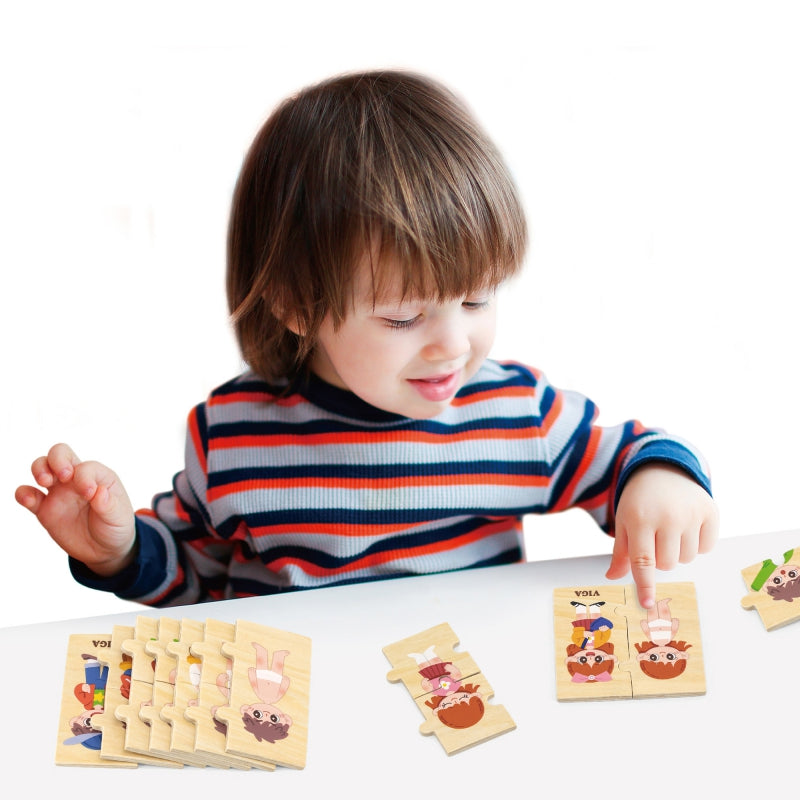 VIGA houten educatieve puzzel – Aankleedspel voor kinderen