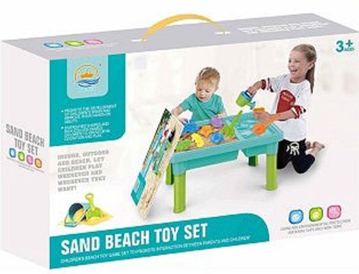 Zand- en watertafel 17-delig - Zand- en Watertafel - Inclusief accessoires - Voor binnen en buiten - 43.6 x 29.3 x 25.5 CM