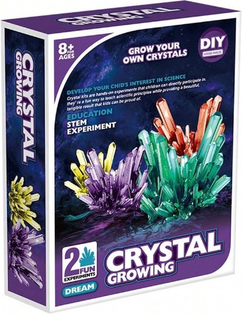 DIY kristallen maken set - zelf kristallen maken - kristallen kweken - Experimenteer set - STEM speelgoed