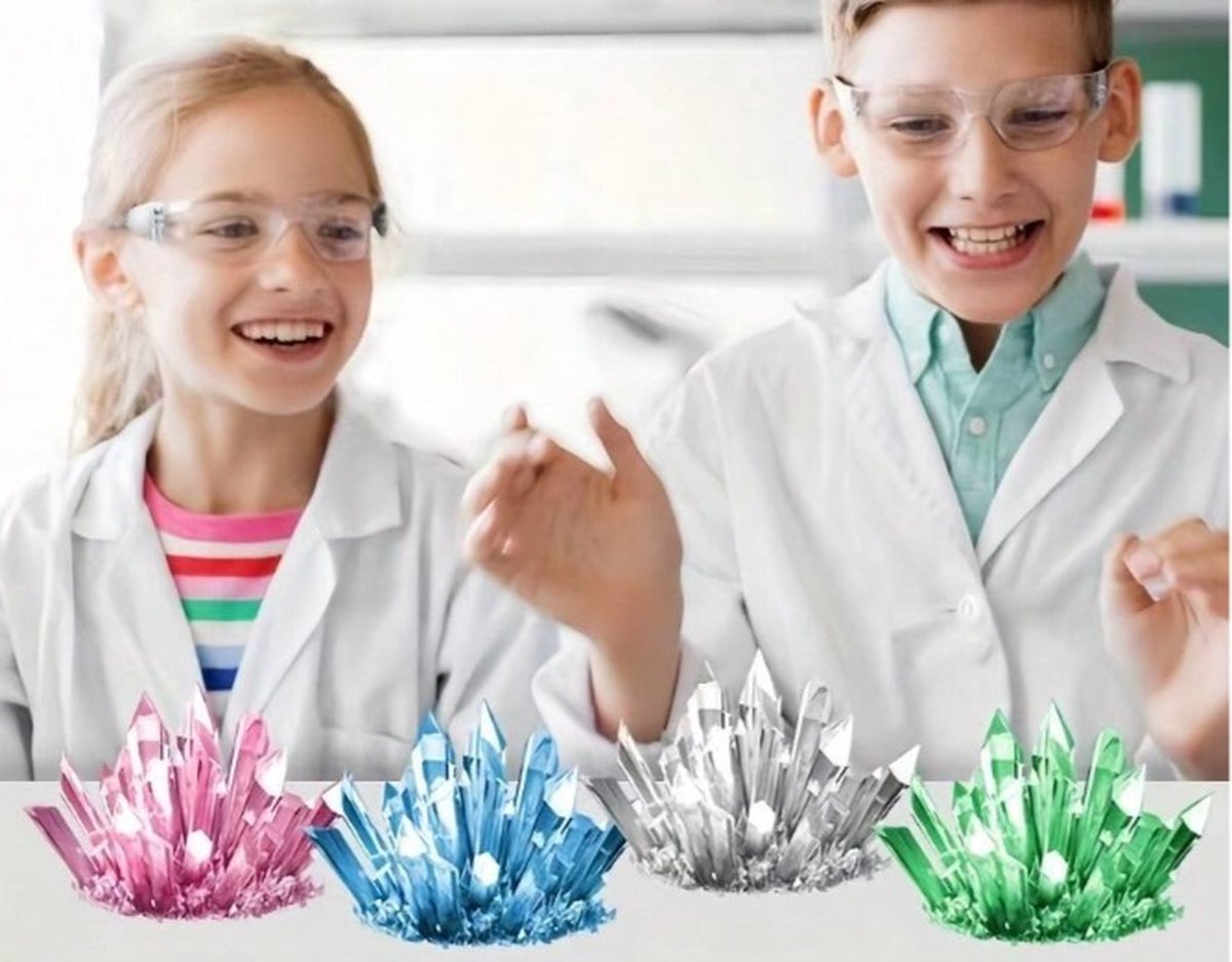DIY kristallen maken set - zelf kristallen maken - kristallen kweken - Experimenteer set - STEM speelgoed