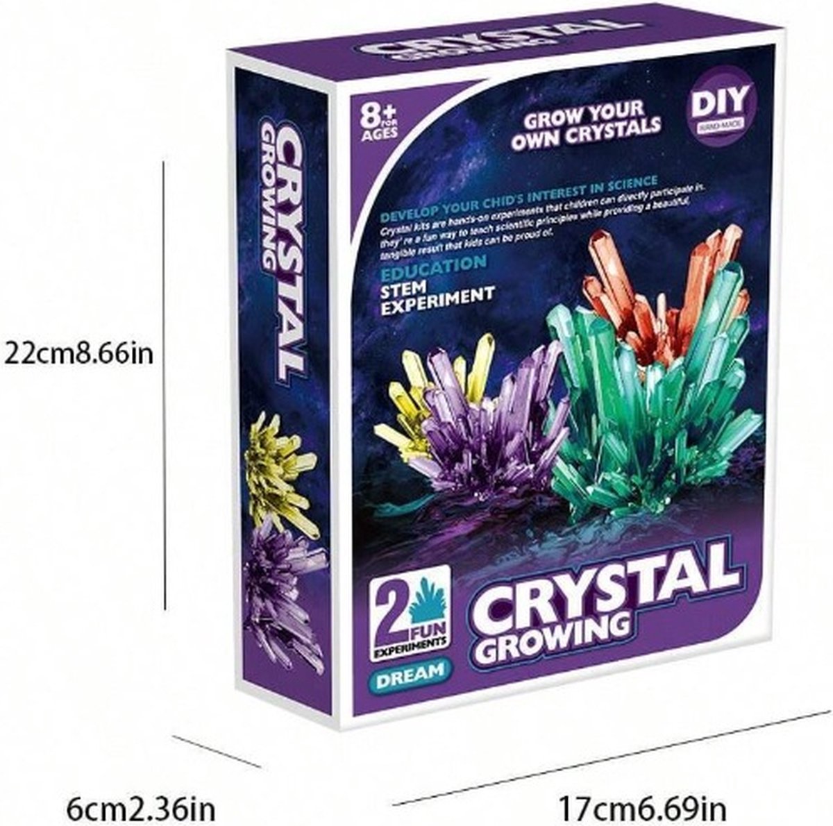 DIY kristallen maken set - zelf kristallen maken - kristallen kweken - Experimenteer set - STEM speelgoed