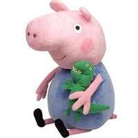 Peppa Pig Pluche George + Vriend (dino) 30 cm, Blauw