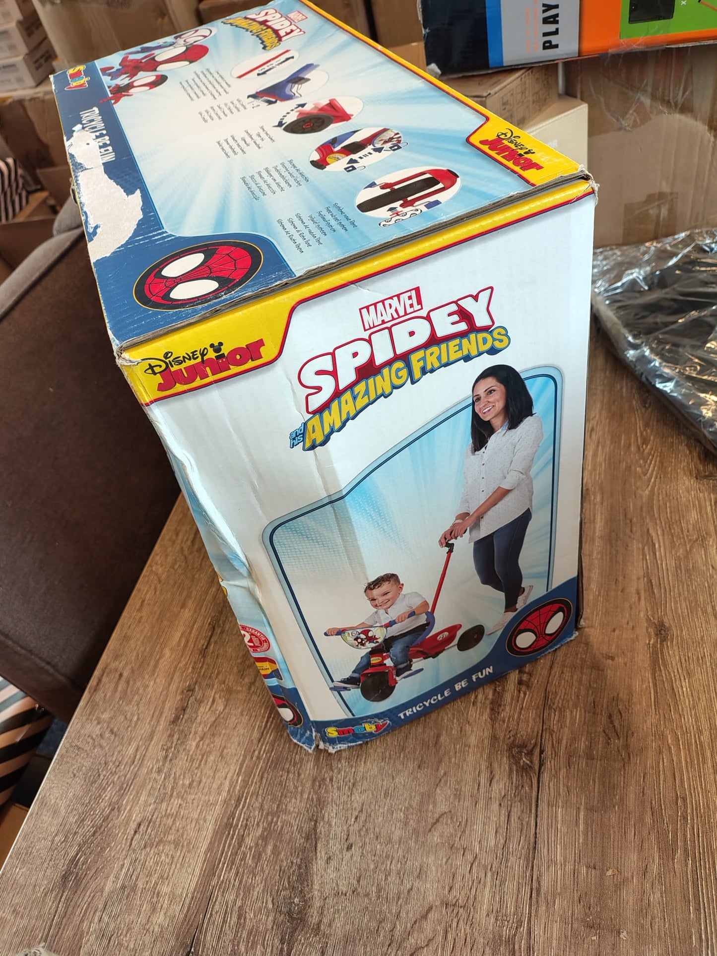 Smoby - Spidy Driewieler Be Fun - Spiderman - Driewieler (verpakking beschadigd)