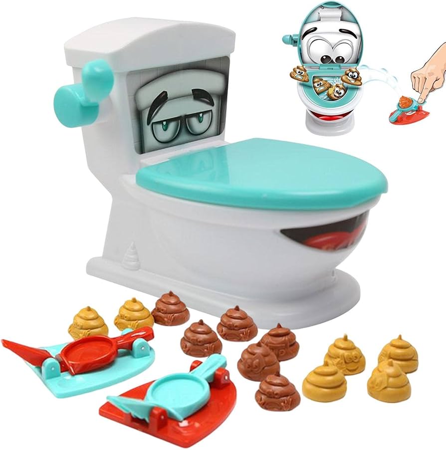 Poep en Schiet spel - Schiet de Poep in het Toilet en Win! - Poop and Shoot game - Gezelschapsspel