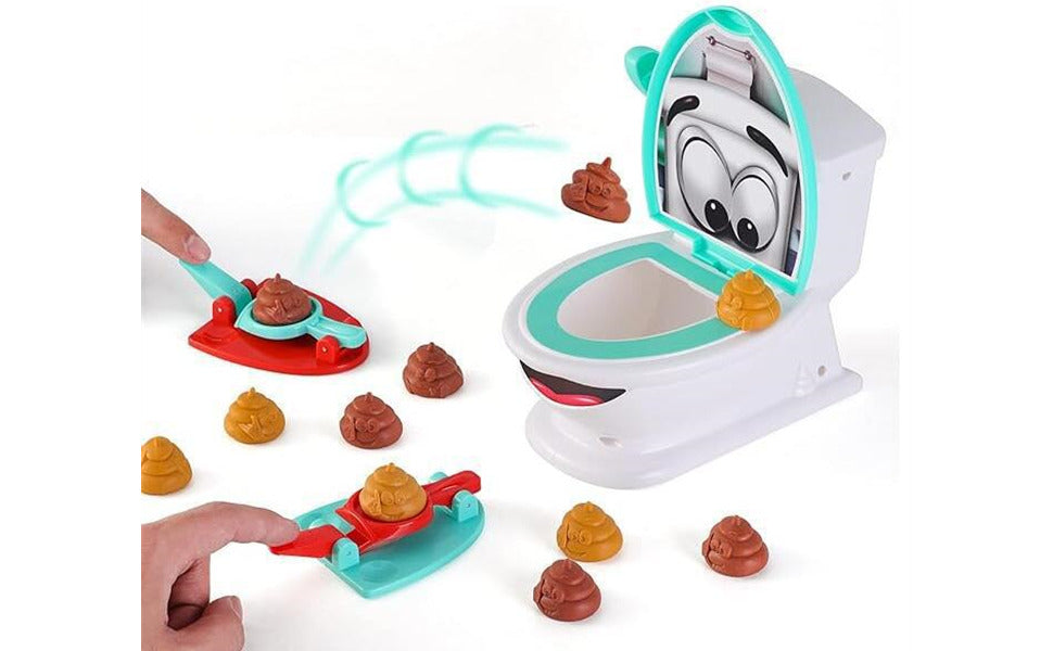 Poep en Schiet spel - Schiet de Poep in het Toilet en Win! - Poop and Shoot game - Gezelschapsspel
