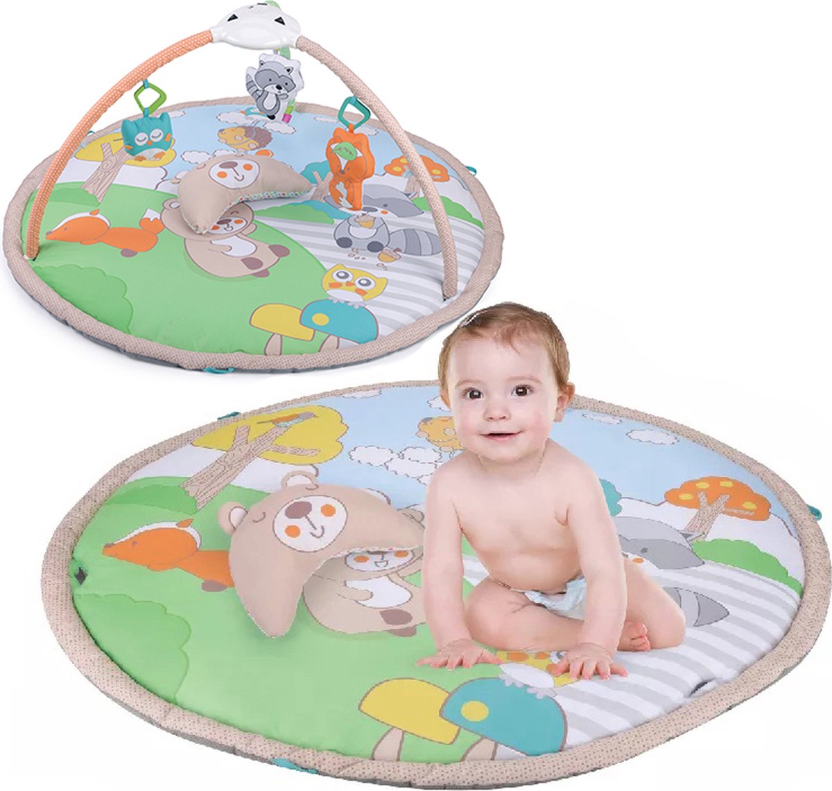 Interactive baby Speelmat - Speelkleed voor ontwikkeling baby's en Peuters - 8 Melodieën - Projector - 104 cm