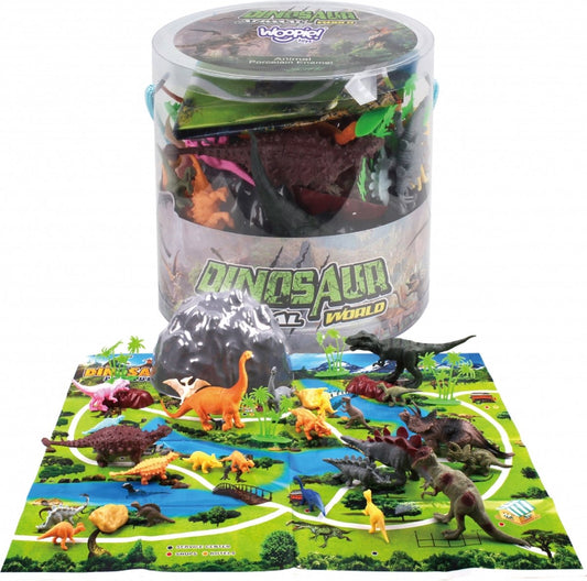 Dinosaurus speelgoed figuren set inclusief Speelposter- Dinosaurus speelgoed - 34 stuks