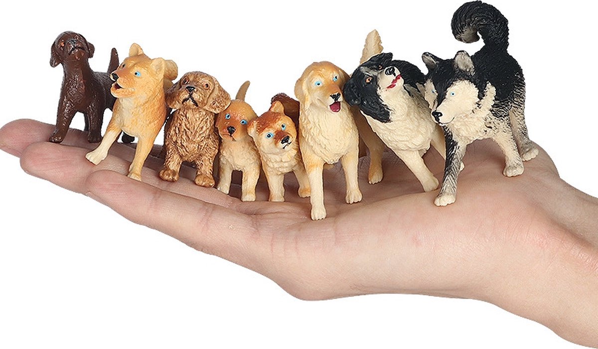 Speelgoedfiguren Honden - Speelfiguren - Hondenrassen - 16 stuks