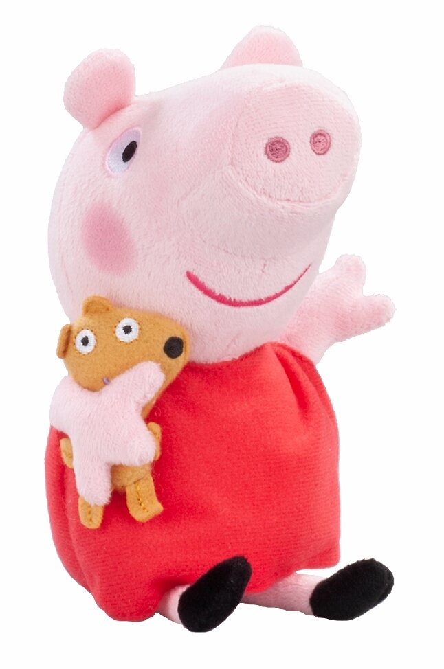 Peppa pig Pluche Knuffel Freddie 40 cm , Rood