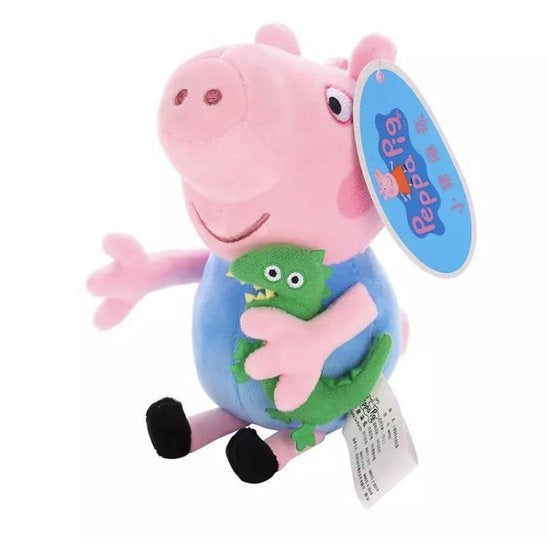 Peppa Pig Pluche George + Vriend (dino) 80 cm, Blauw