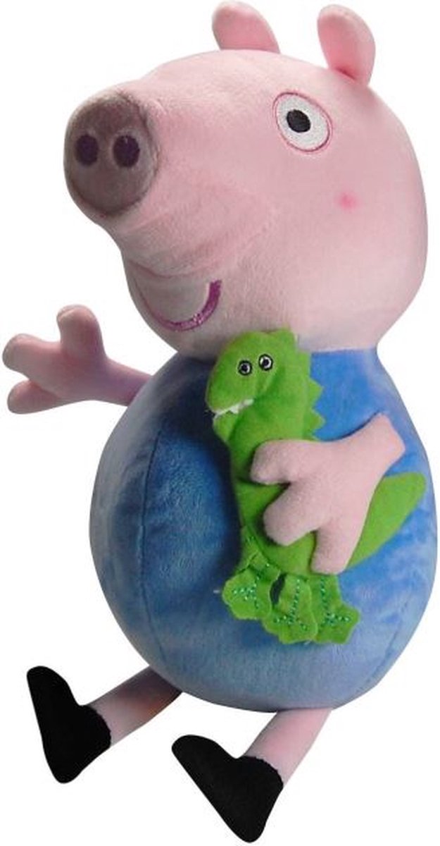 Peppa Pig Pluche George + Vriend (dino) 80 cm, Blauw