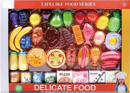 Speelgoed eten 40 Stuks - Speelgoedeten en drinken - Speelgoed eten plastic - Speelgoedwinkeltje