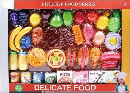 Speelgoed eten 40 Stuks - Speelgoedeten en drinken - Speelgoed eten plastic - Speelgoedwinkeltje