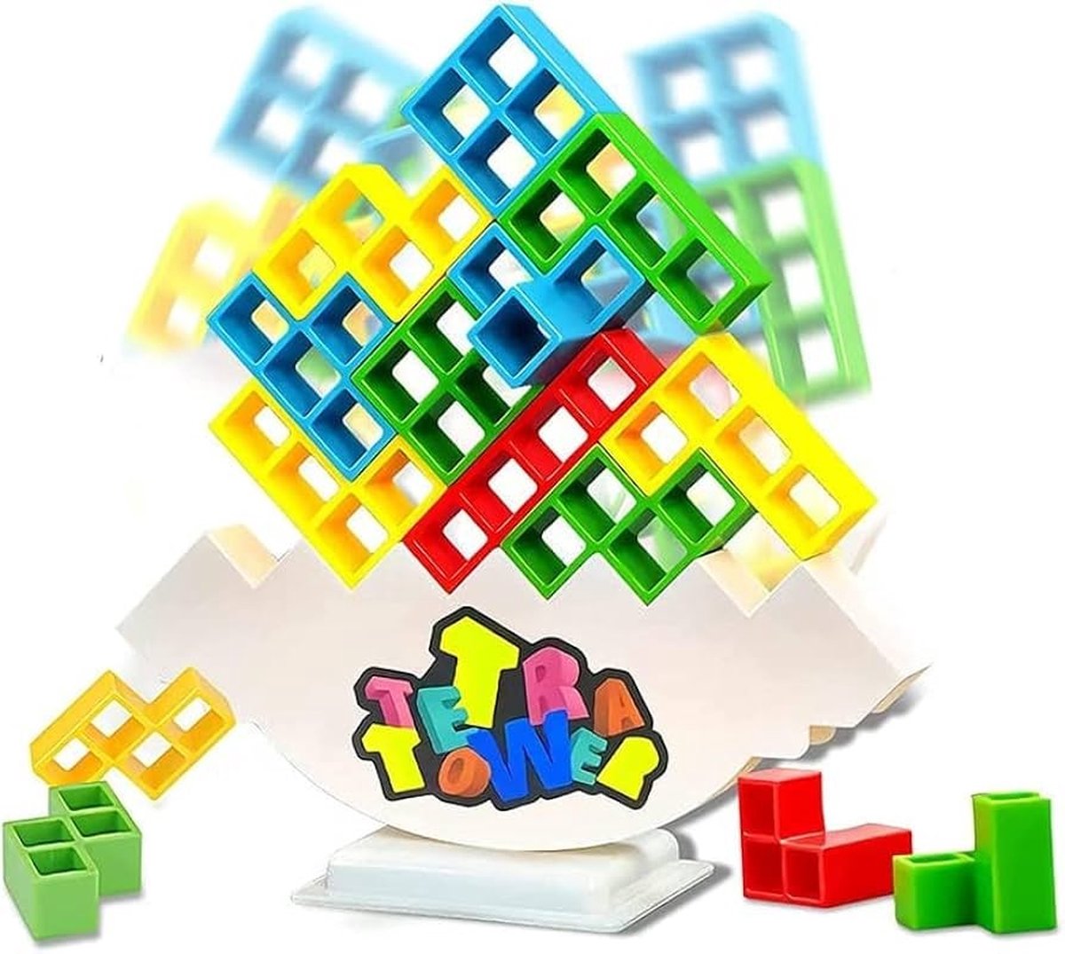 Tetra stapel balans spel - Tetris - Brick game - Stapel spel - Toren - Evenwichtsspel - 48 stuks