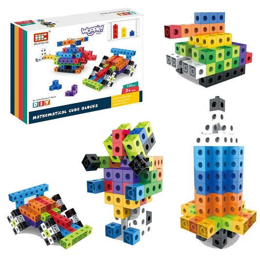 3D bouwstenen set - Constructie speelgoed - Creativiteit - 150 stuks - 3D kubussen