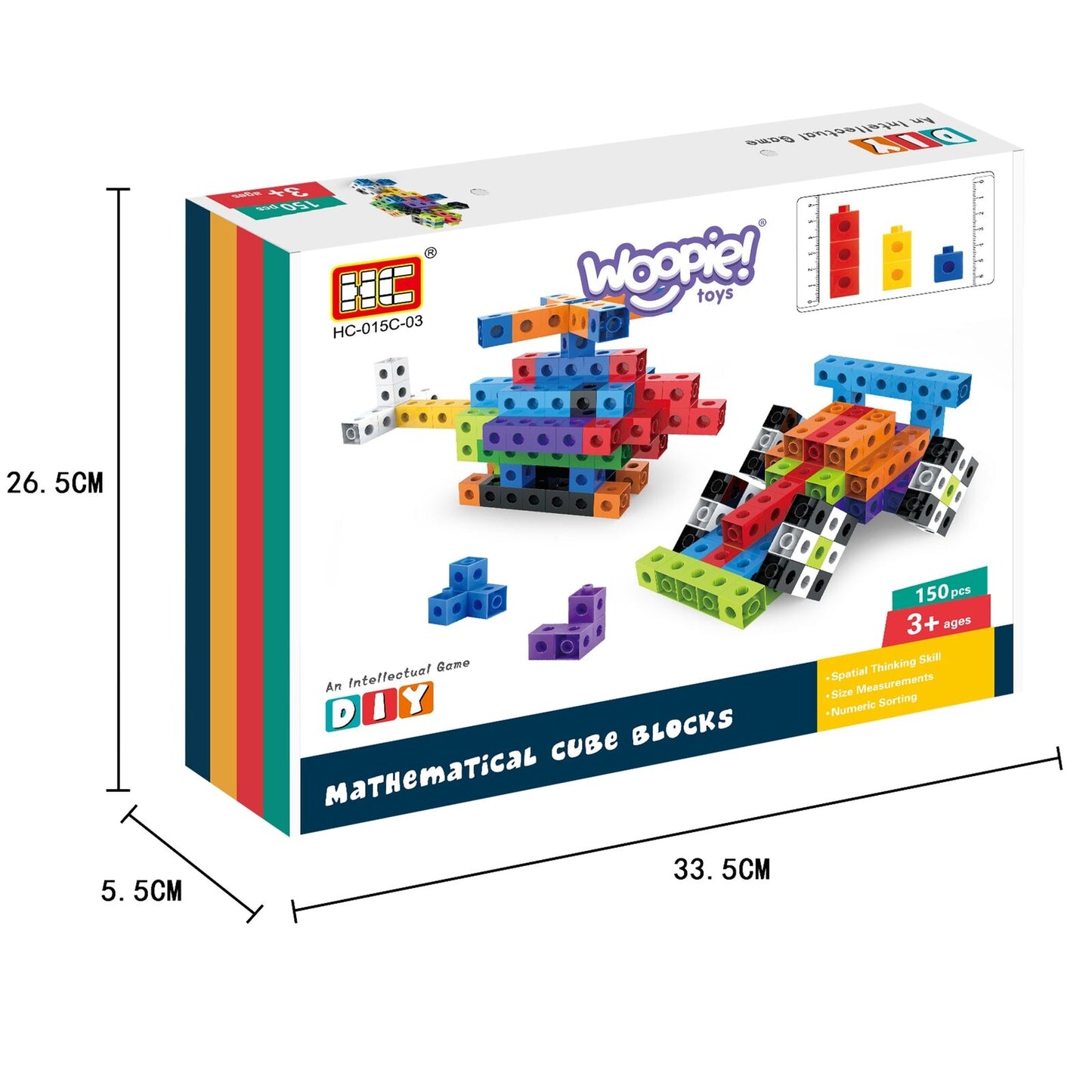 3D bouwstenen set - Constructie speelgoed - Creativiteit - 150 stuks - 3D kubussen