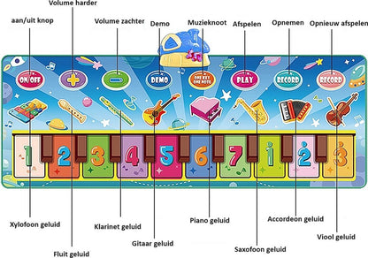 Dansmat & Muziekmat met muziek - 135 cm