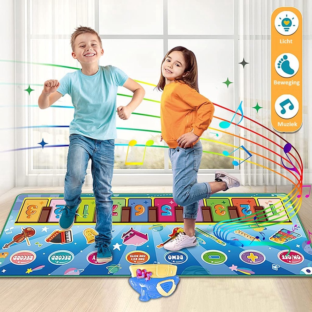 Dansmat & Muziekmat met muziek - 135 cm