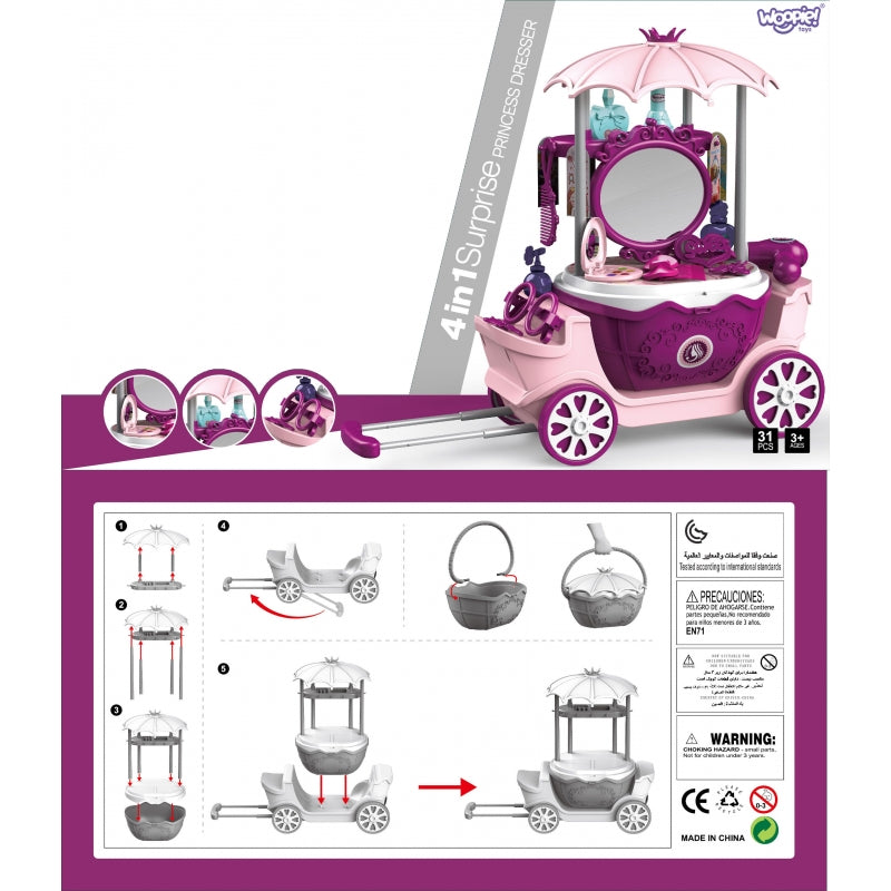 WOOPIE Beauty Salon, Schoonheidssalon op Wieltjes – Trolley met 31 Accessoires