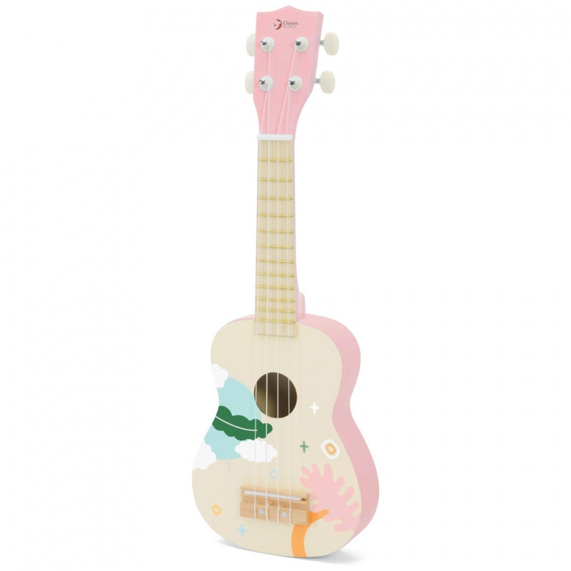 CLASSIC WORLD Houten Gitaar voor Kinderen - Roze