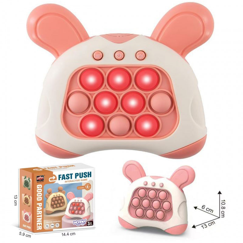 WOOPIE POP IT Elektronische Sensorisch Anti-stress spel - Roze - In vorm van Konijn