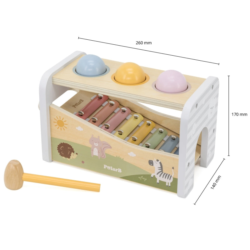 VIGA Houten Tap Tap Xylofoon 2 in 1 set
