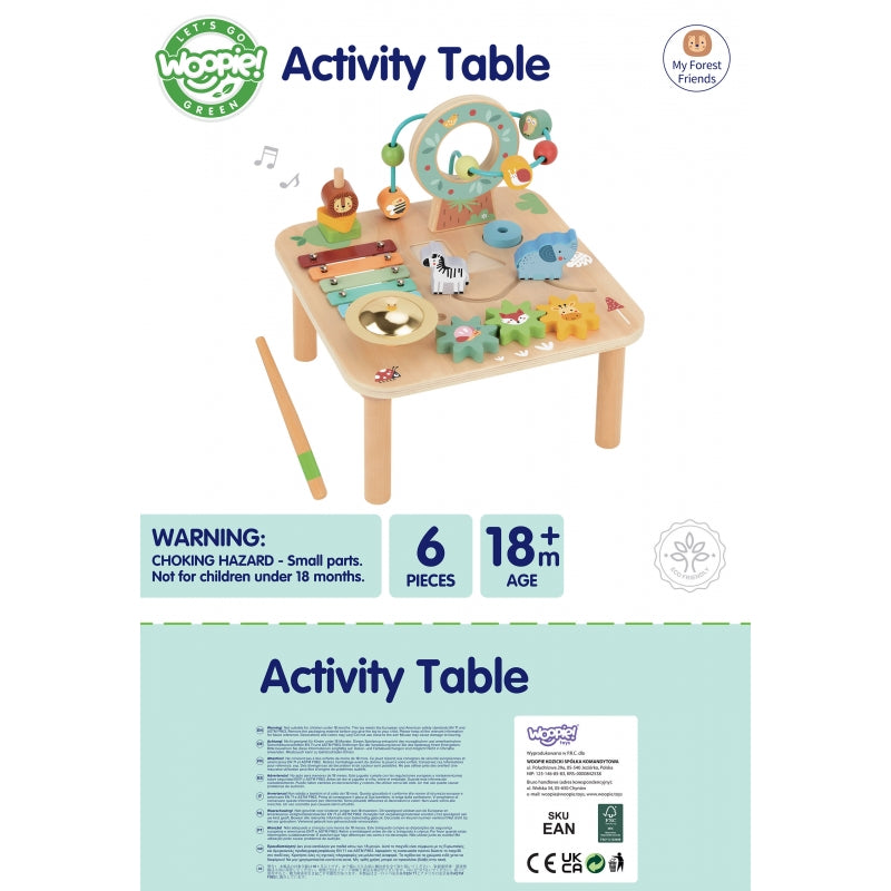 WOOPIE Houten 5-in-1 Educatieve Speeltafel Met Sensorisch Doolhof