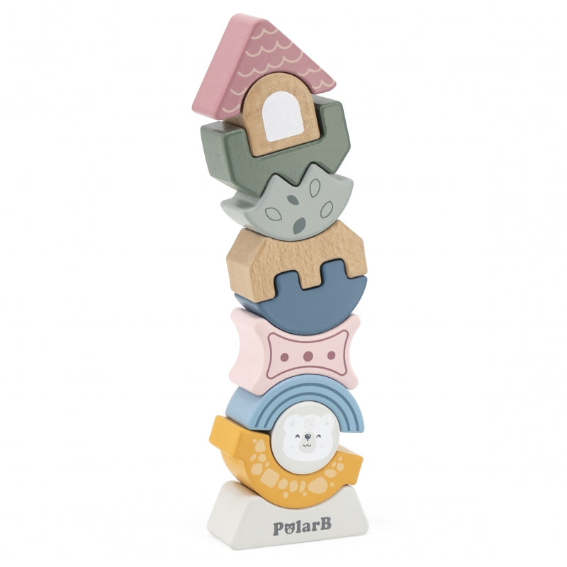 VIGA PolarB Houten Balancerende Toren Puzzel