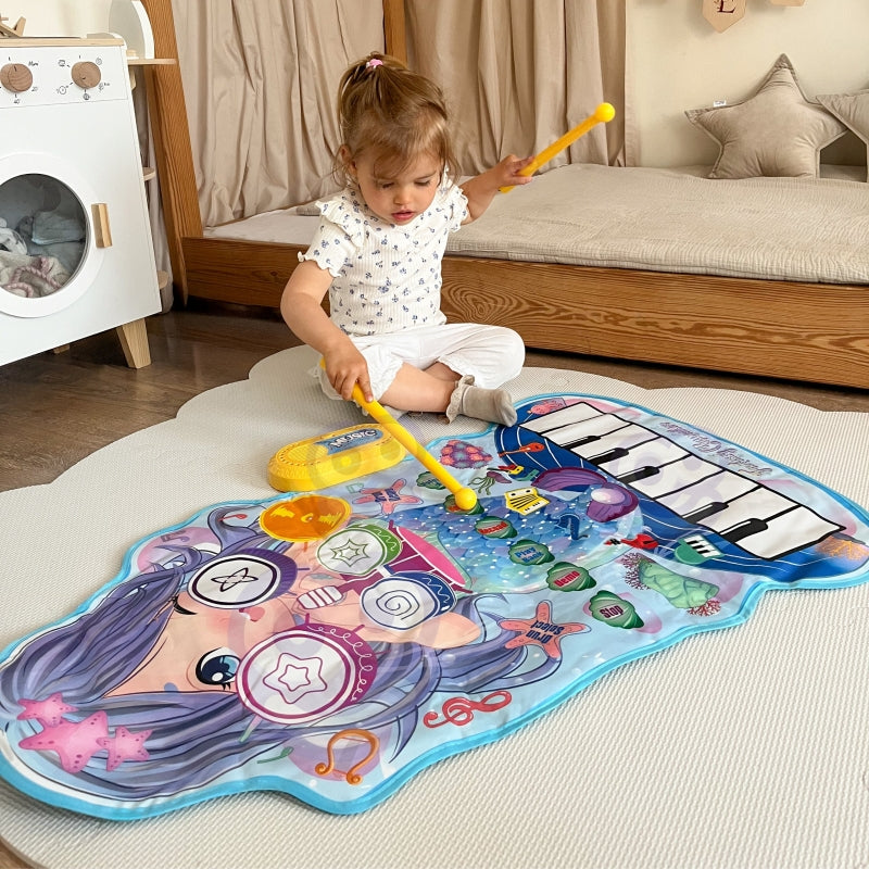 WOOPIE Spelegoed Muziekmat Zeemeermin met Interactieve Drum