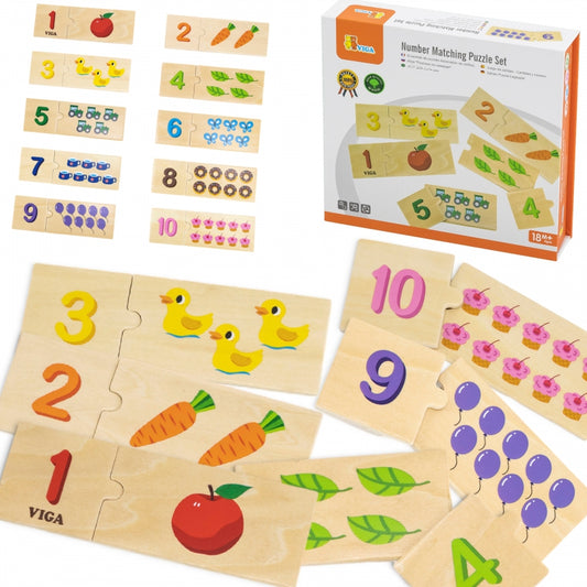 VIGA Houten Memorie Puzzelset