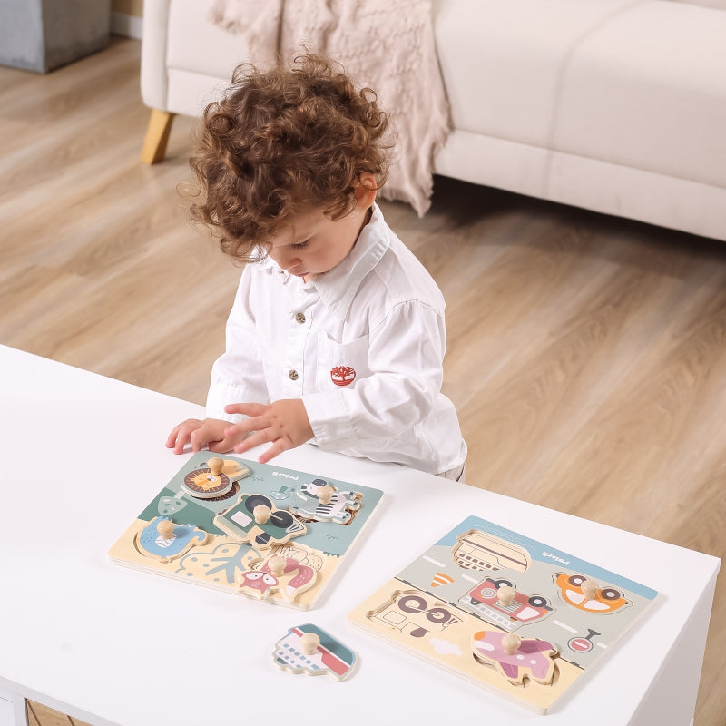 VIGA Houten Dieren Puzzel met Pinnen
