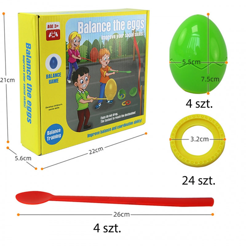 WOOPIE Balancerende Eieren spel, Behendigheidsspel