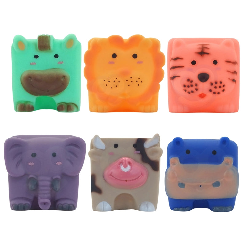 WOOPIE BABY Sensorische knijpbare dieren Blokken Puzzel + Geluid
