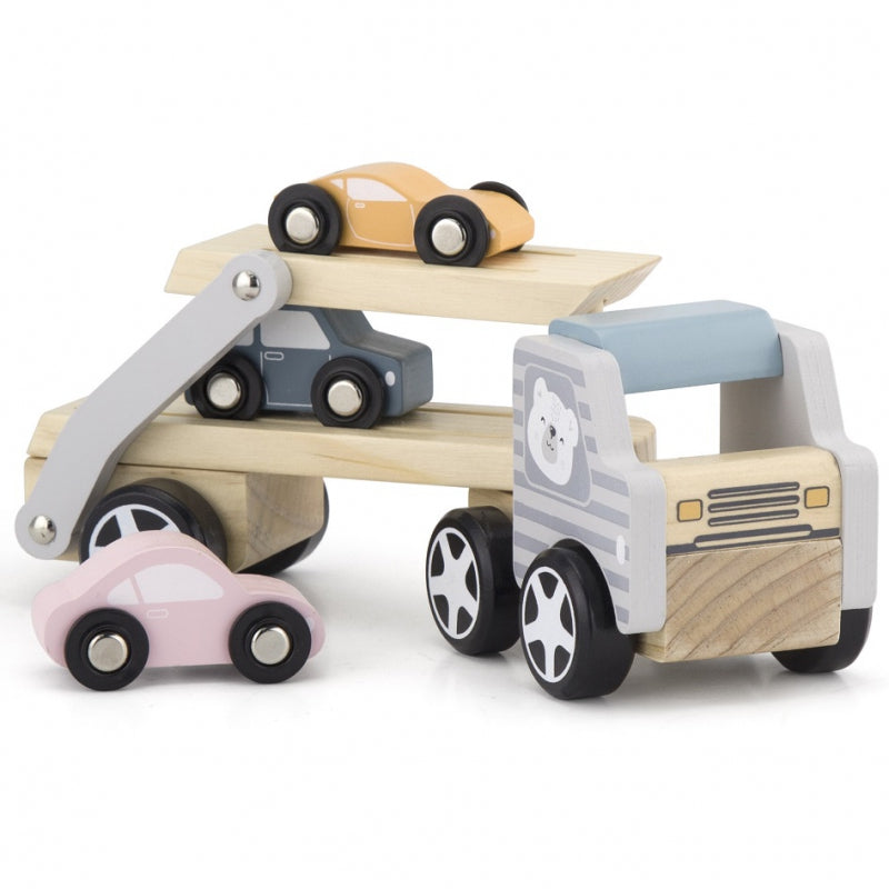 VIGA PolarB Houten Oplegger met Auto's - Montessori speelgoed