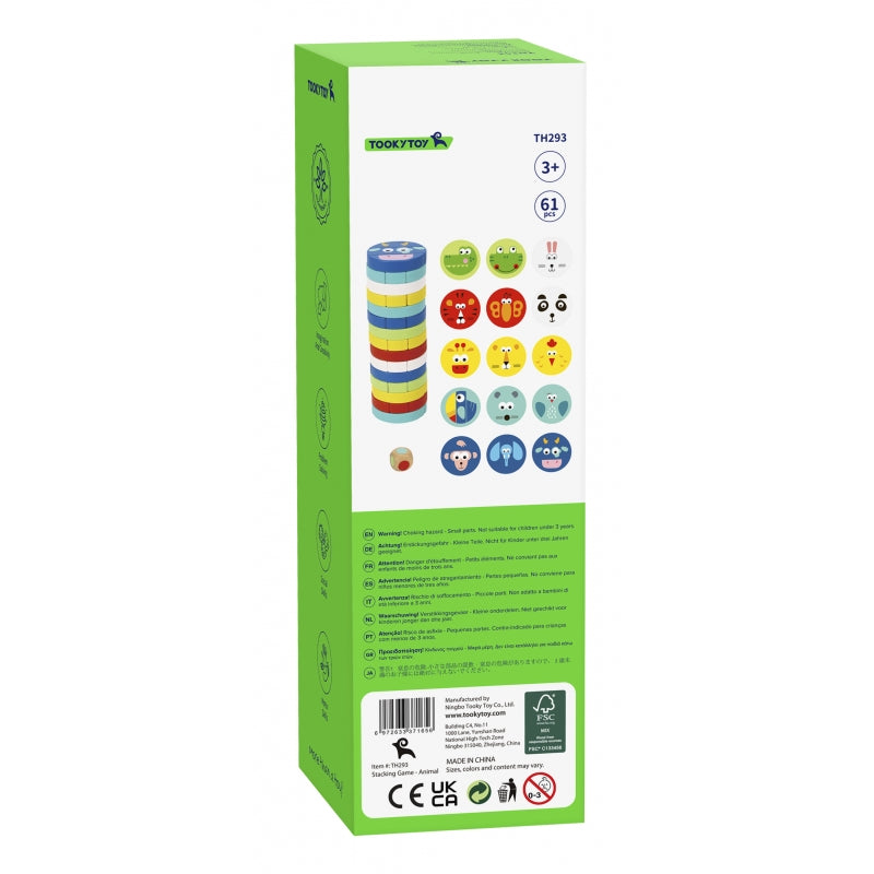 TOOKY TOY  Blokken Dieren Behendigheidsspel - FSC-certificaat