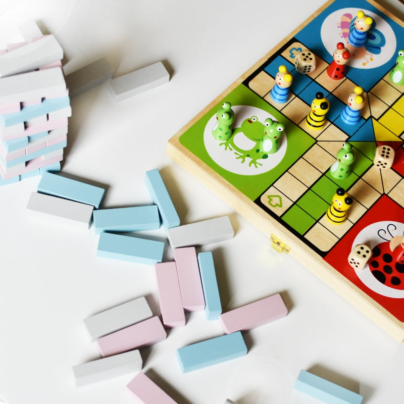 VIGA Houten Dieren Mens-erger-je-niet Spel