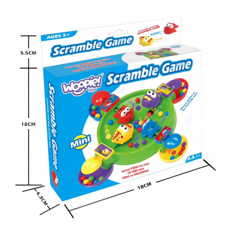 WOOPIE Hongerige Kikkerspel - Grijpspel -  Behendigheidsspel - Bordspel- Reiseditie